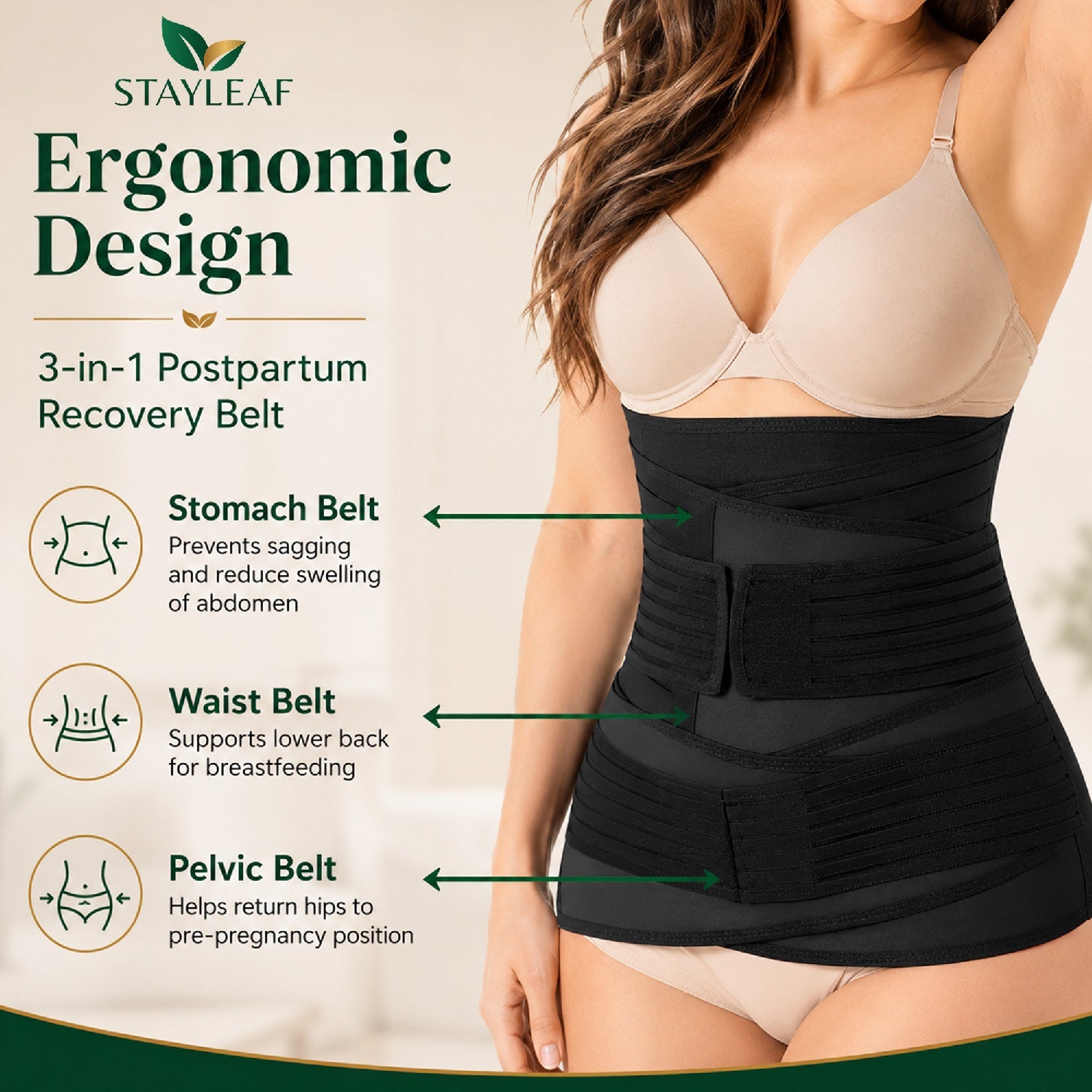 3-In-1 Maternity Belt After Delivery C Section Post Pregnancy Belt