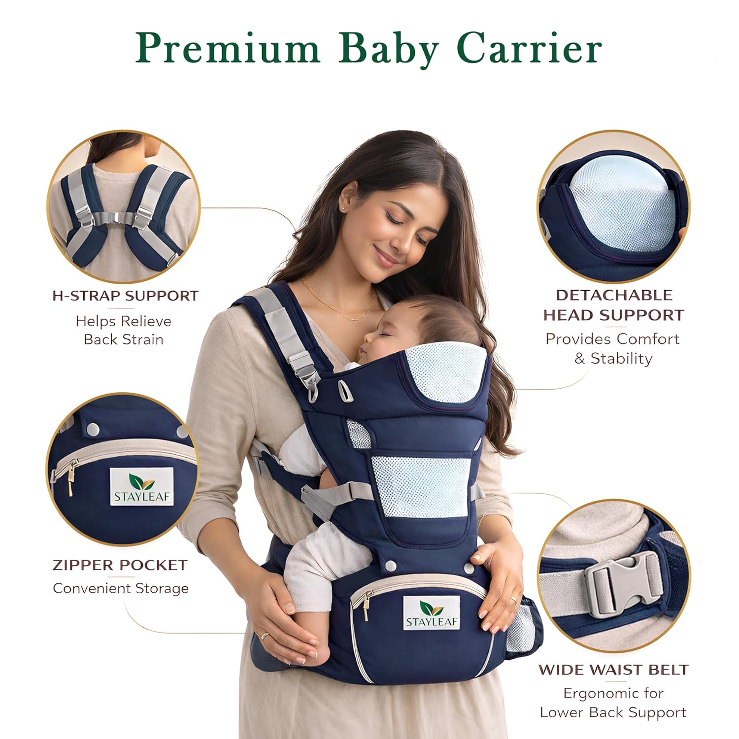 Premium 6-in-1 Baby Carry Bag for Newborn to Toddler