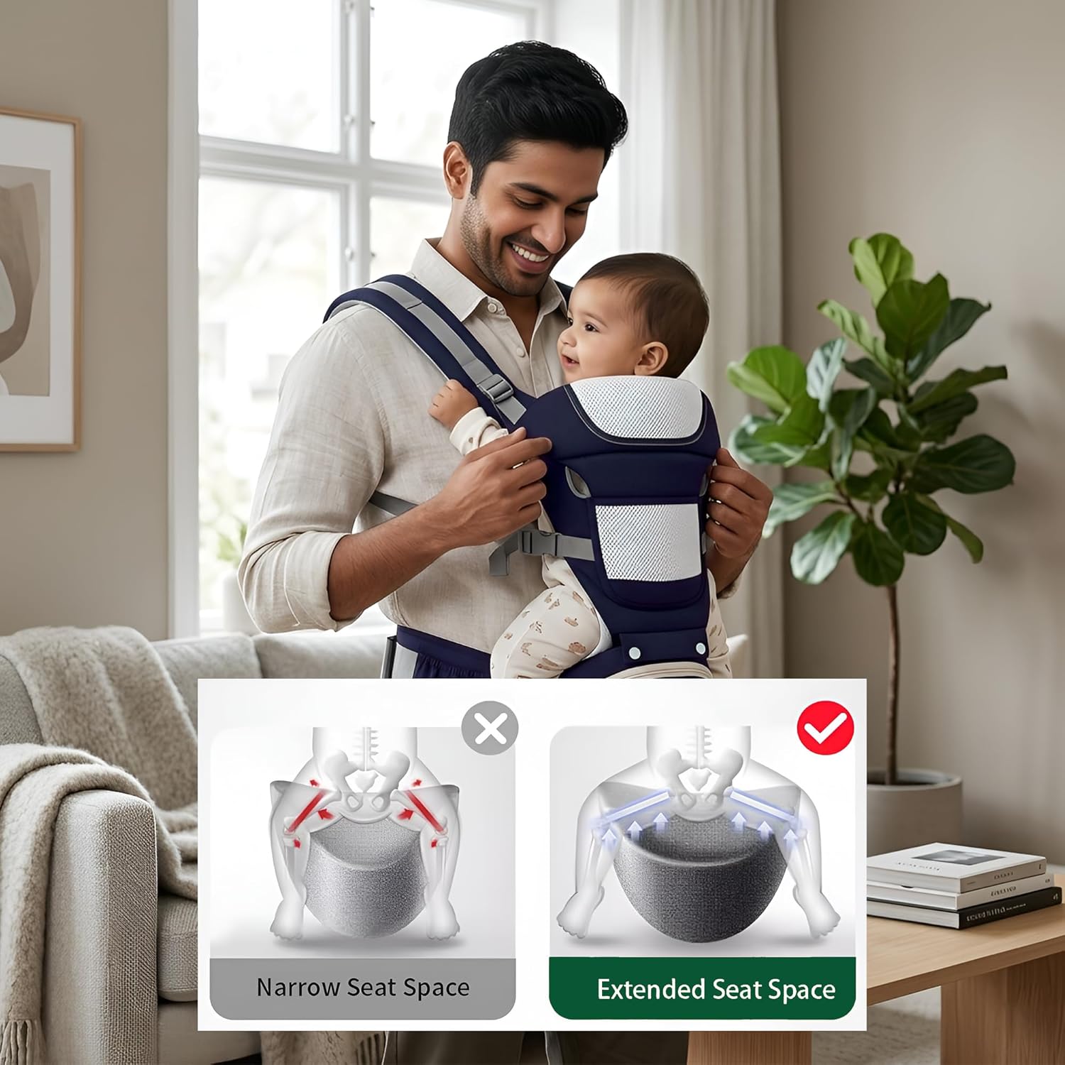 Premium 6-in-1 Baby Carry Bag for Newborn to Toddler